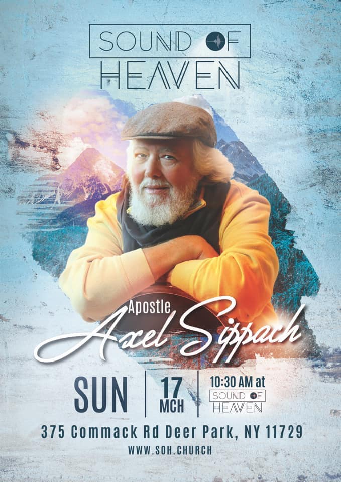 Apostle Axel Sippach to join us in March! 1