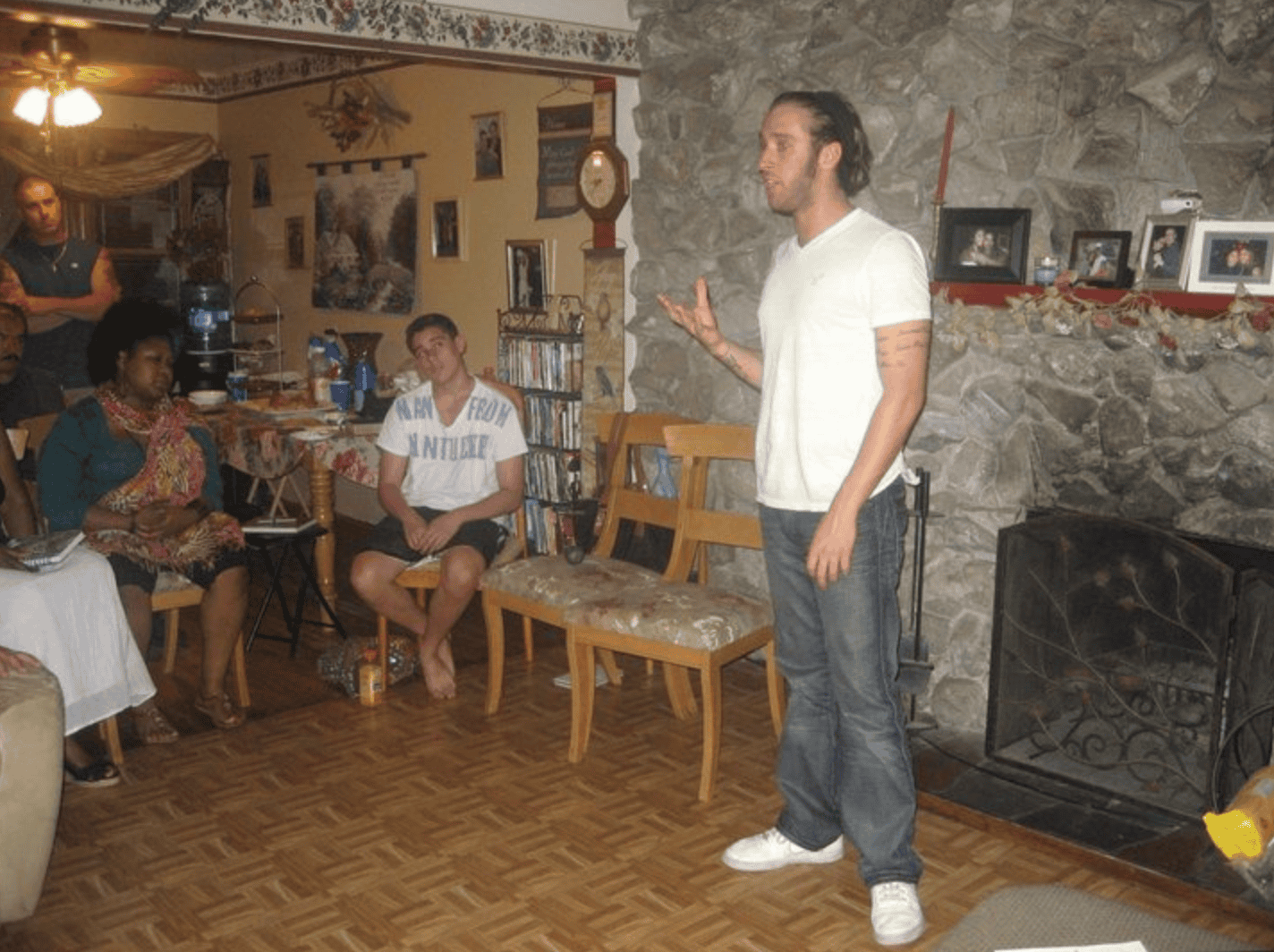 The first ever Sound of Heaven meeting in Jimmy and Celeste's living room