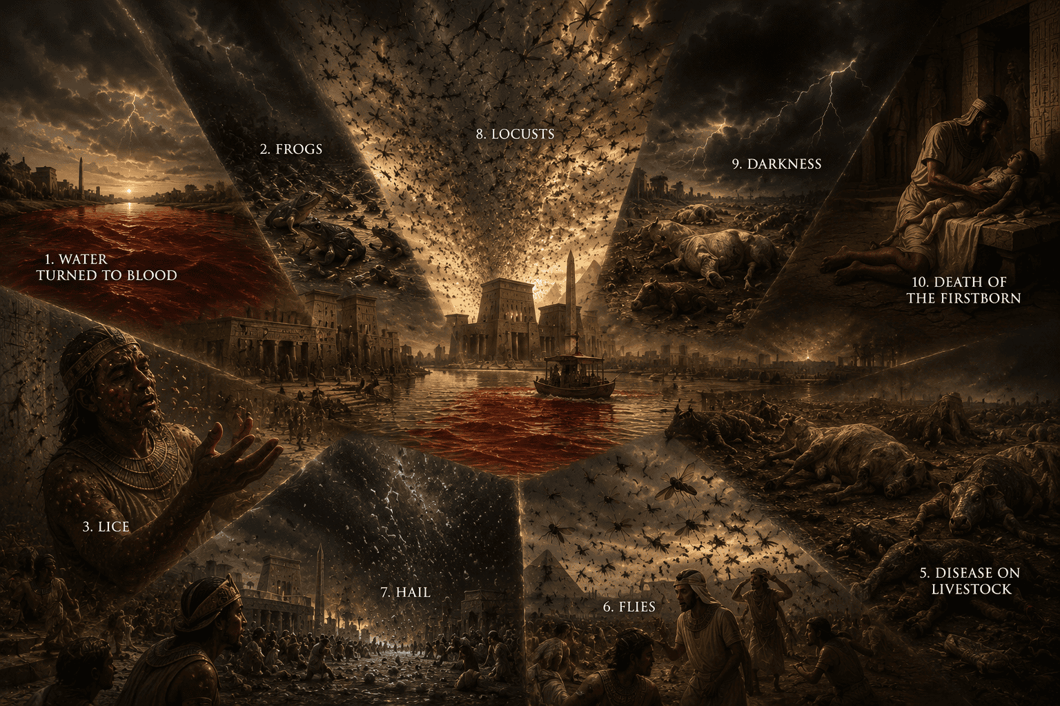 The 10 plagues of Egypt explained, God's judgment on Pharaoh and the road to Passover