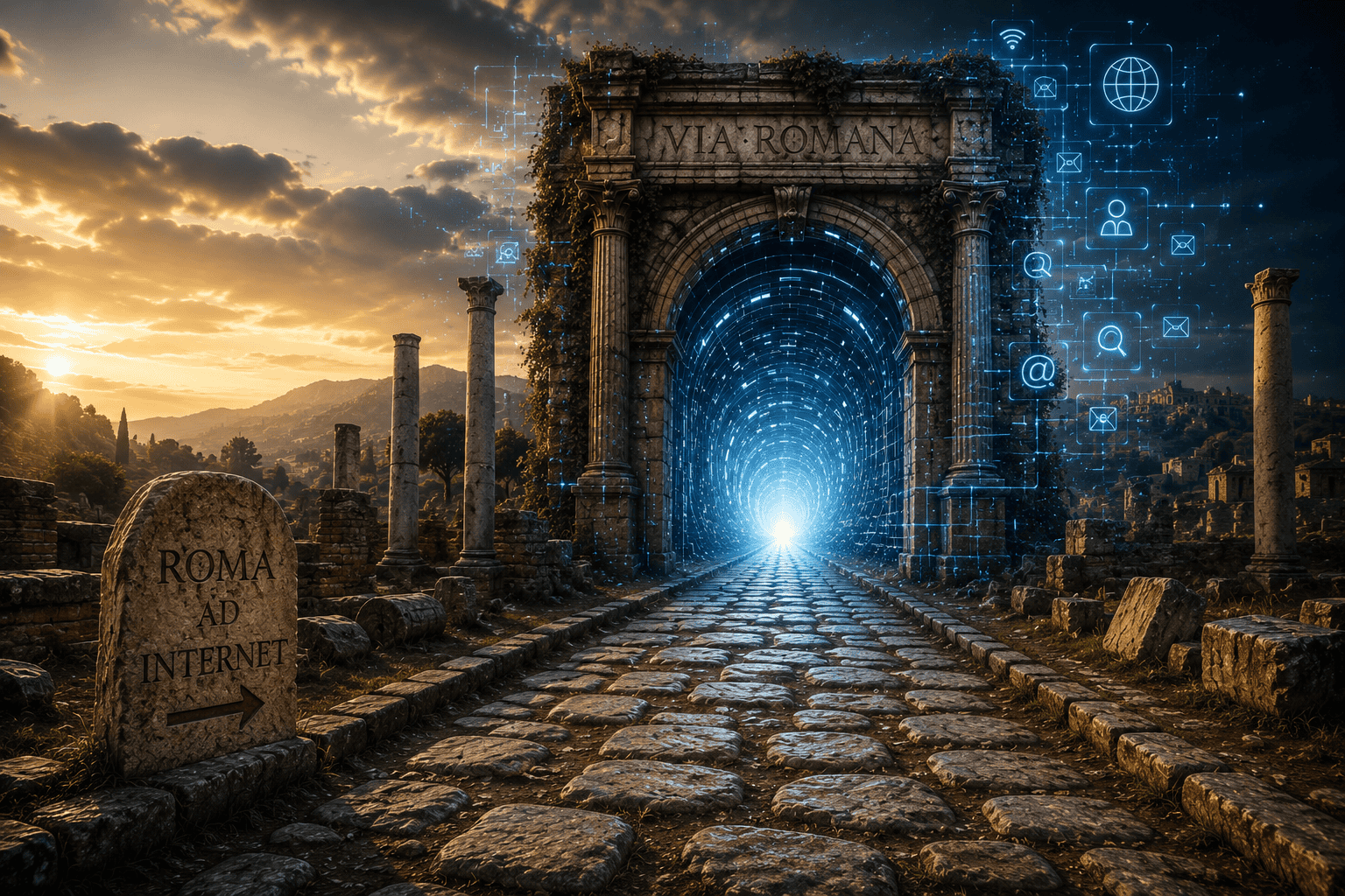 The internet is the new roman roads main