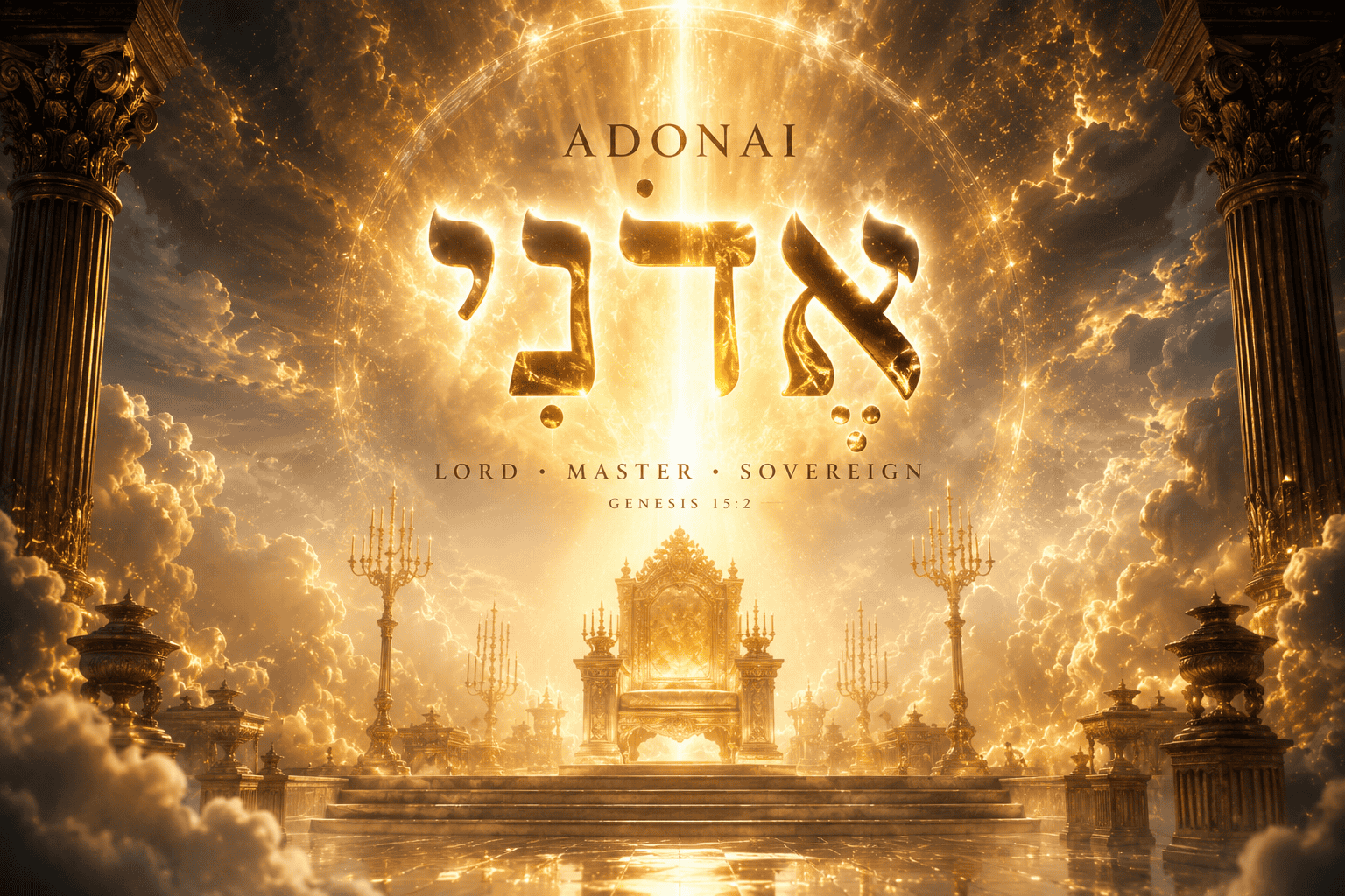 Adonai, the Hebrew name of God meaning Lord and Master