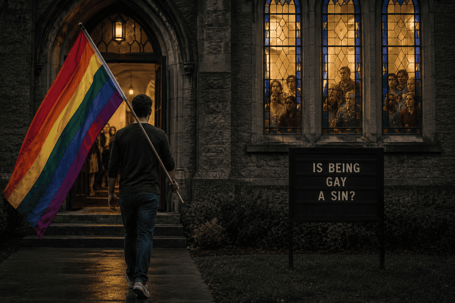 An open door representing welcome and belonging at Sound of Heaven Church