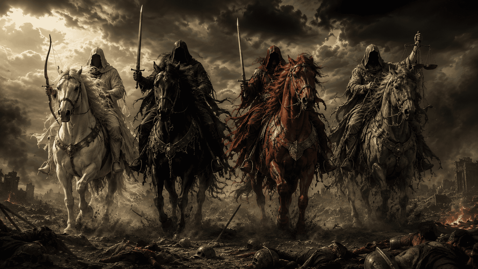 Apocalypse Names 4 Horsemen of the Apocalypse: Names & Meanings Explained