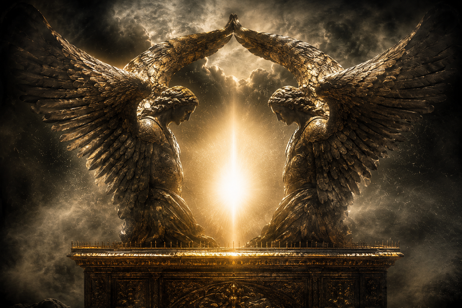Cherubim, the winged guardians of God described in the Bible