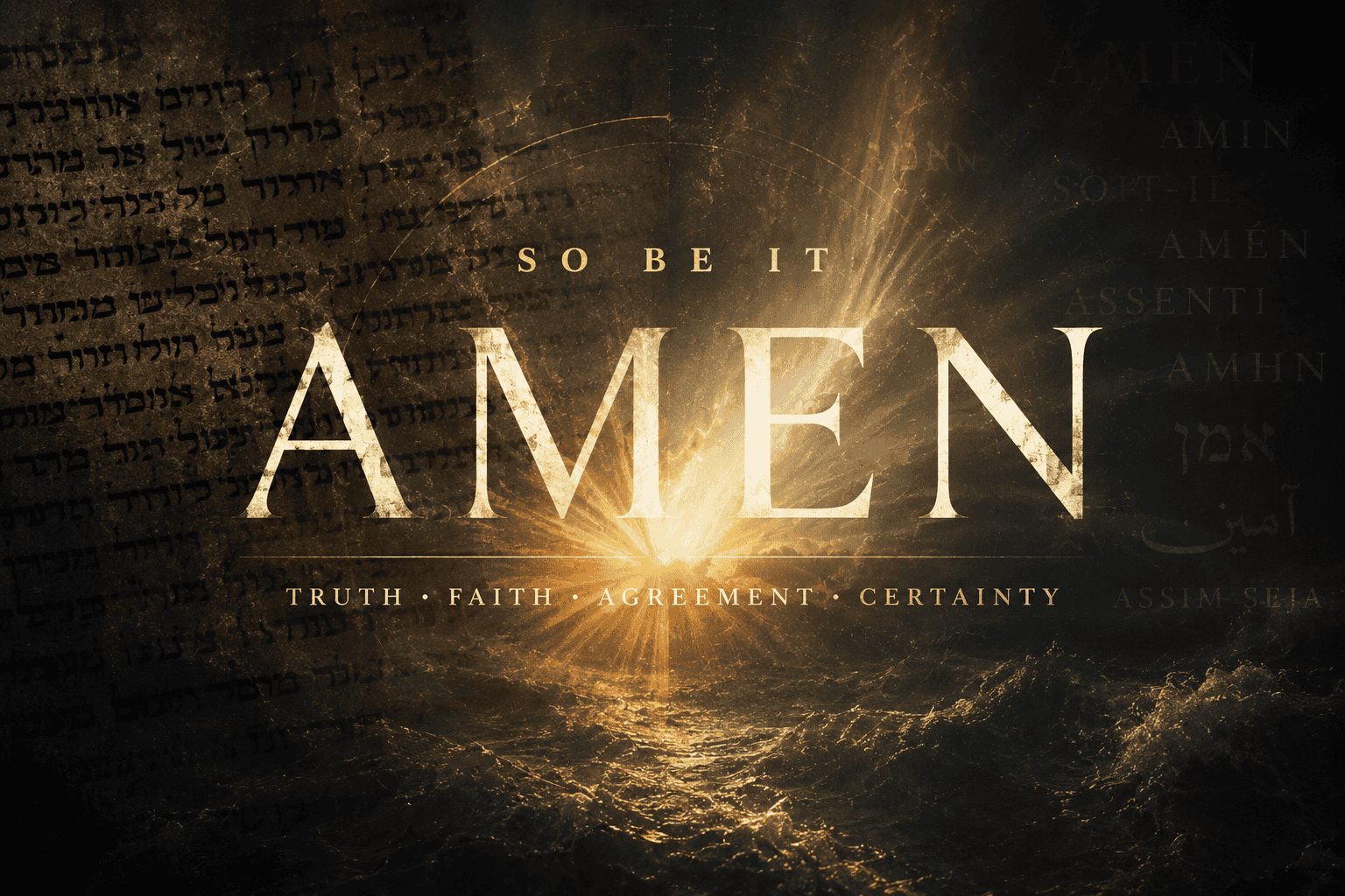 What does Amen mean? The Hebrew word explained